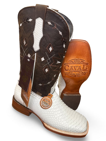 Bota Vaquera Exotica Blanco para caballero
